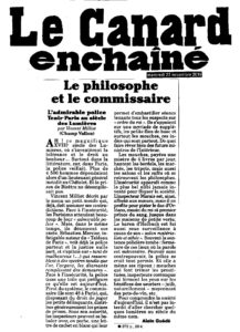 Le Canard Enchaîné — Admirable police, Vincent Milliot